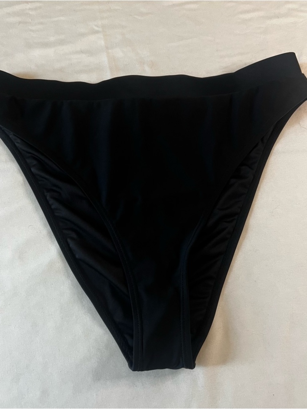 Nasty Gal Black High Cut Bikini Bottom Size US 12 Minimalist Swim
